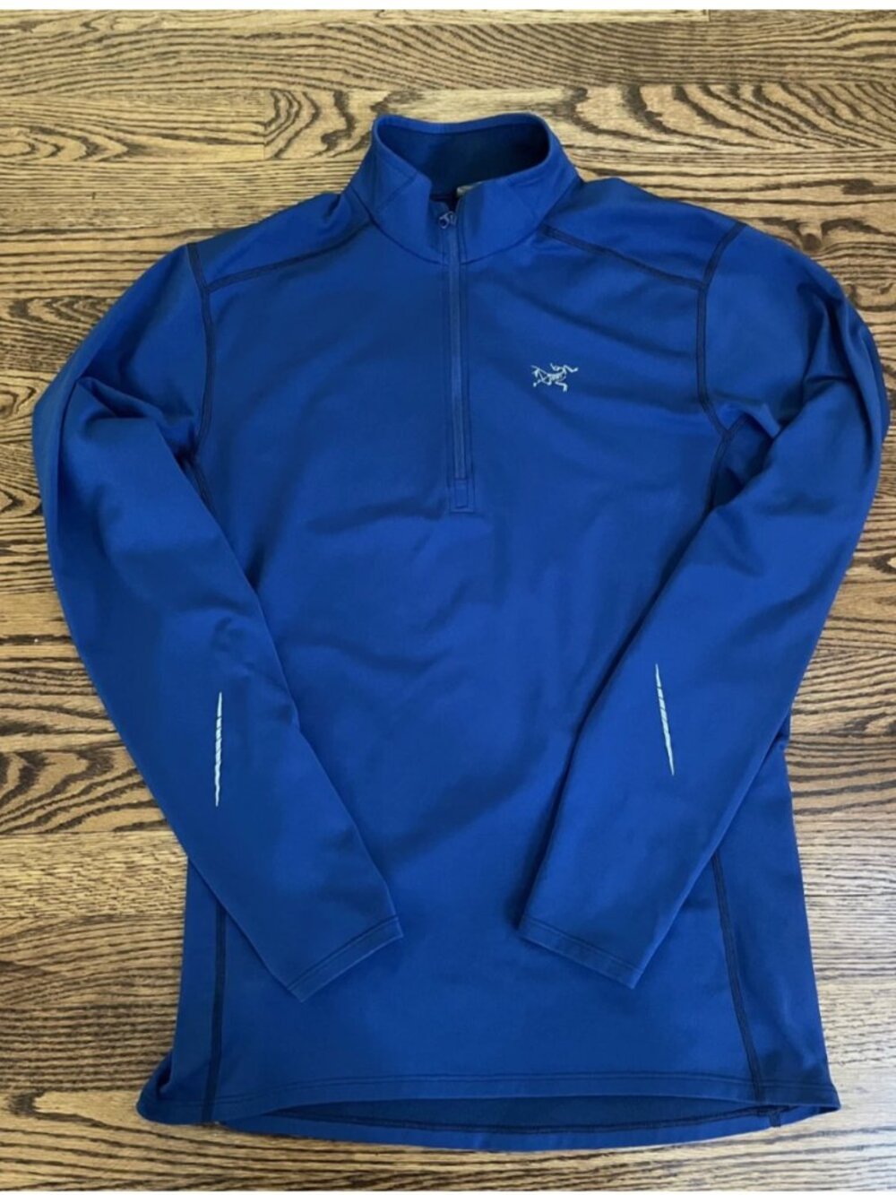 Arc'teryx Cormac Zip Neck Mens Medium Blue Performance Outdoor Running Pullover